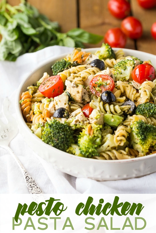 Pesto Chicken Pasta Salad recipe Chefthisup