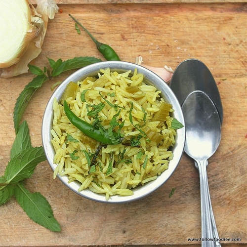 Celery Rice recipe Chefthisup