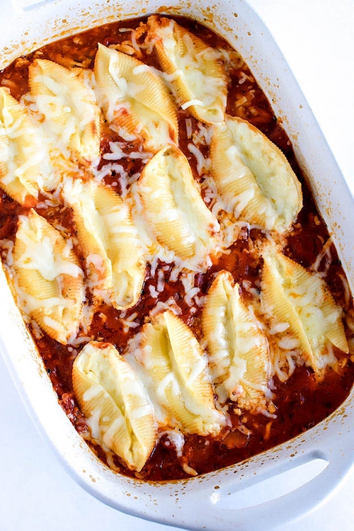 Ricotta Stuffed Shells with Marinara recipe Chefthisup