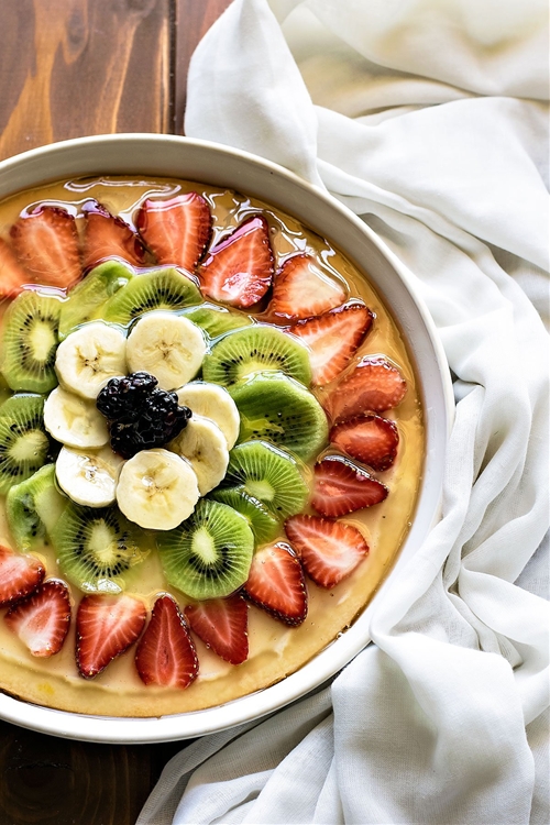 Glazed Fruit Pizza recipe Chefthisup