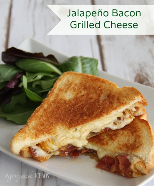 Jalapeño Bacon Grilled Cheese Sandwich recipe Chefthisup