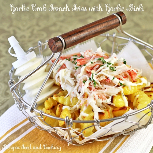 Garlic Crab French Fries With Aioli Sauce recipe Chefthisup
