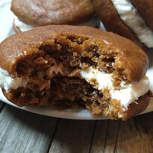Pumpkin Whoopie Pies With Cream Cheese Filling recipe Chefthisup