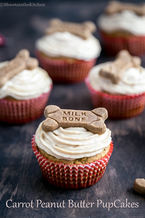 Carrot Peanut Butter Pupcakes recipe Chefthisup