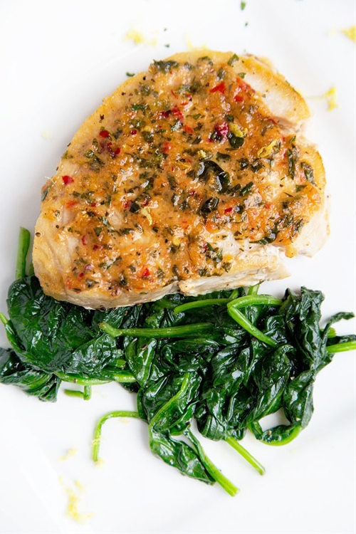 Ginger Garlic Pan Roasted Swordfish recipe Chefthisup