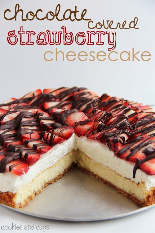 Chocolate Covered Strawberry Cheesecake recipe Chefthisup