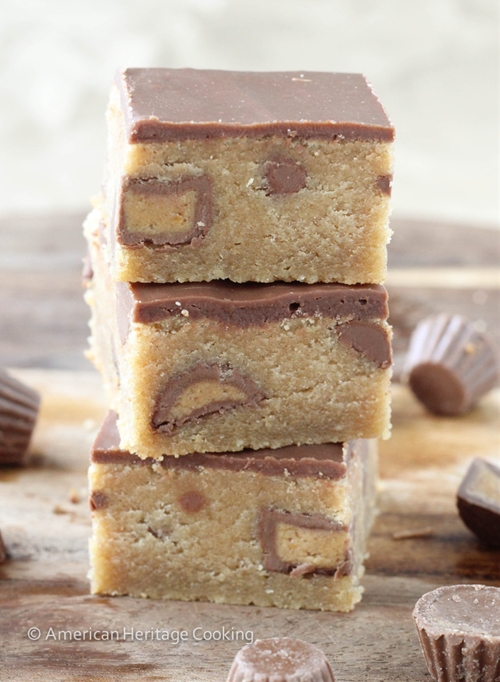 Fudgy Peanut Butter Milk Chocolate Bars recipe Chefthisup