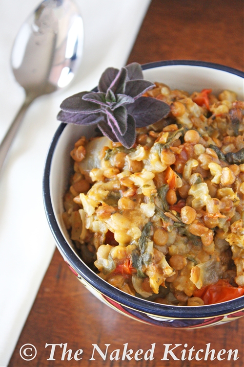 Vegan Crockpot Lentils and Rice recipe Chefthisup