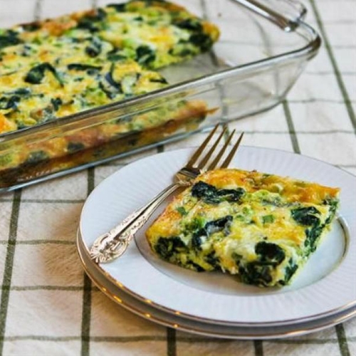 Spinach and Mozzarella Egg Bake LowCalorie recipe Chefthisup
