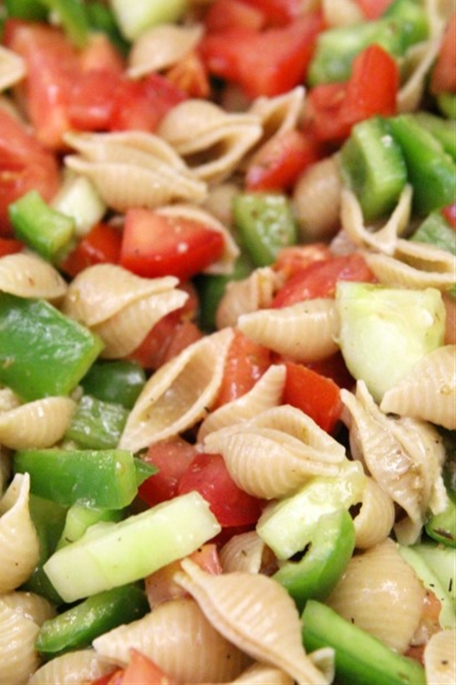 Simple Greek Vinaigrette Pasta Salad recipe Chefthisup