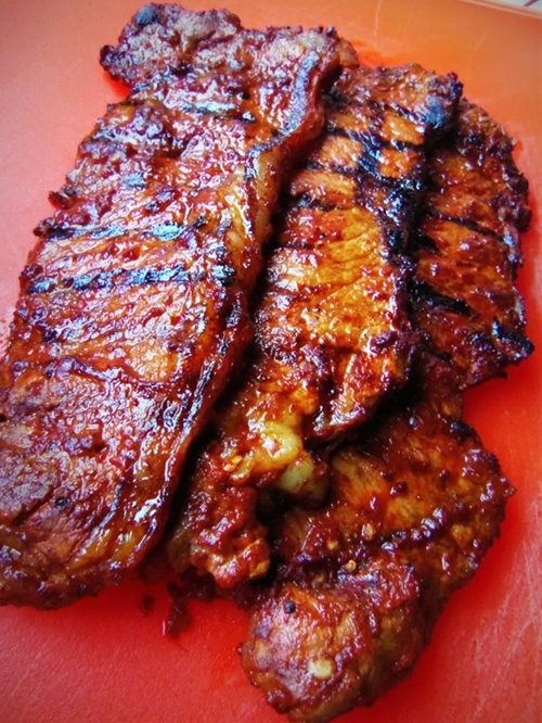 Adobo Strip Steak Tacos With Pineapple Salsa recipe Chefthisup