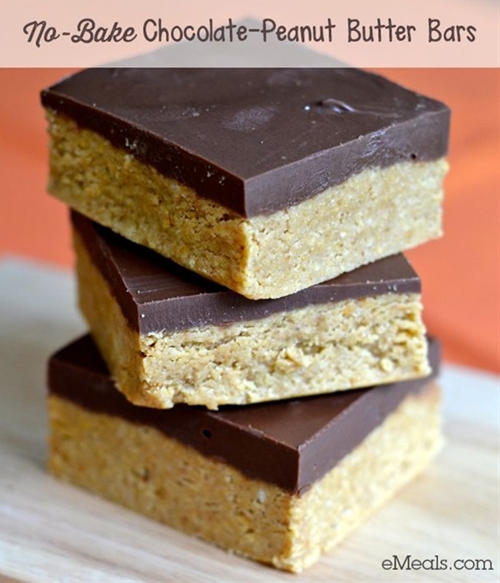 NoBake ChocolatePeanut Butter Bars recipe Chefthisup