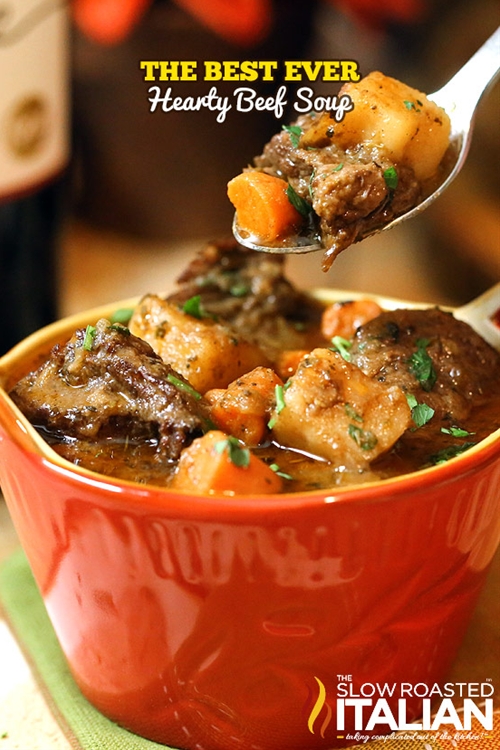 Hearty Beef Soup recipe Chefthisup
