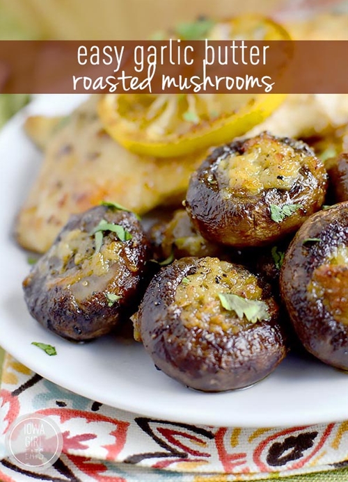Easy Garlic Butter Roasted Mushrooms recipe Chefthisup