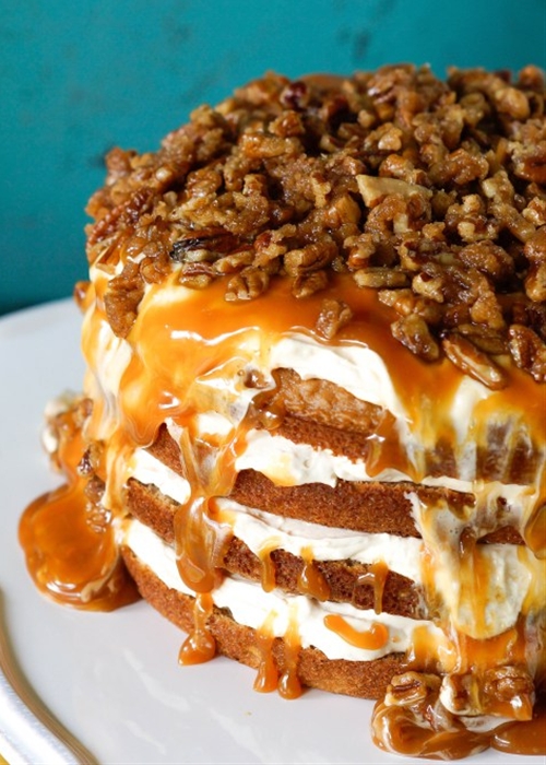Caramel Apple Spice Cake recipe Chefthisup