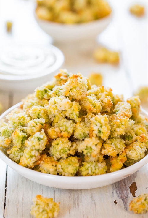 Baked Parmesan Edamame Bites with Creamy Wasabi Dip recipe Chefthisup