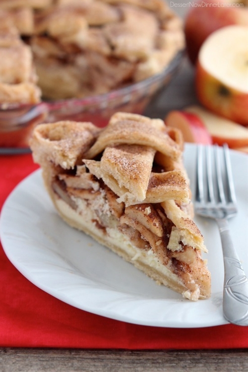 Apple Cheesecake Pie recipe Chefthisup