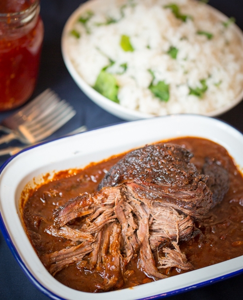 Caramelized Pulled Beef Brisket in a Rich Spicy Sauce recipe Chefthisup