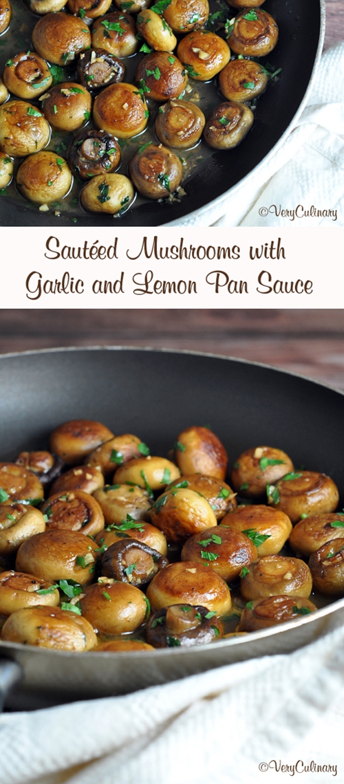 Sauteed Mushrooms with Garlic and Lemon Pan Sauce recipe Chefthisup