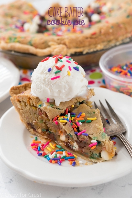 Cake Batter Cookie Pie recipe Chefthisup