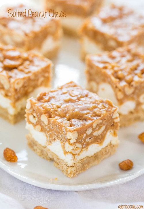 Salted Peanut Chews recipe Chefthisup