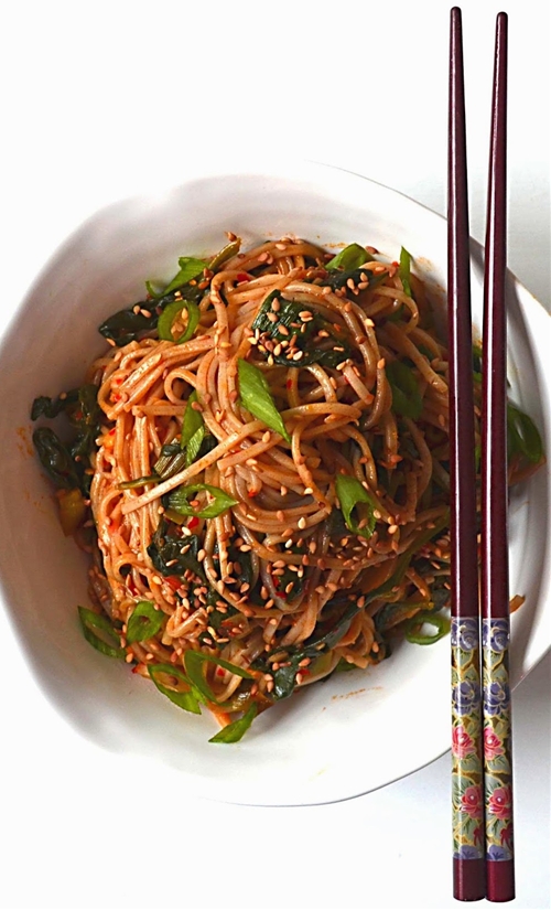 Korean Style Soba Noodles recipe Chefthisup