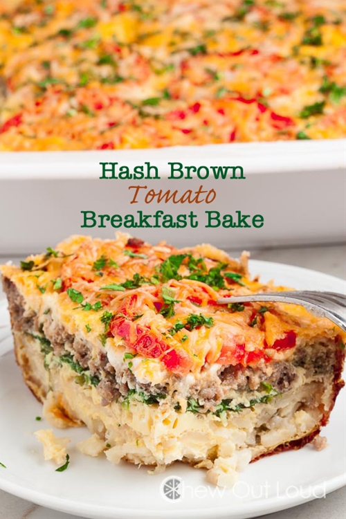 Hash Brown Tomato Breakfast Casserole recipe Chefthisup
