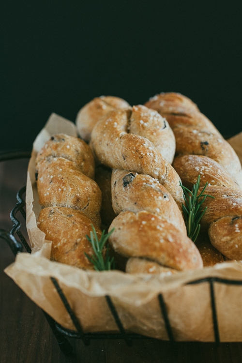 Olive and Rosemary Breadstick Twists recipe Chefthisup