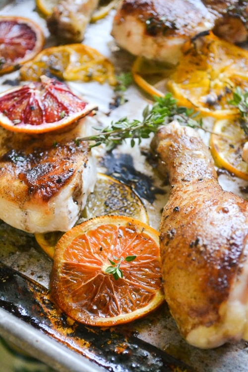 Roasted Chicken with Allspice and Citrus recipe Chefthisup