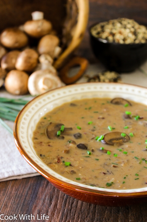 Wild Rice & Mushroom Soup recipe Chefthisup