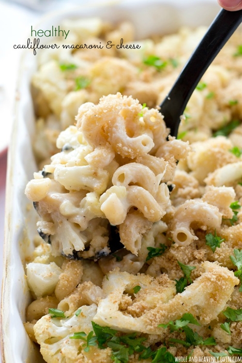 Healthy Cauliflower Macaroni and Cheese recipe Chefthisup