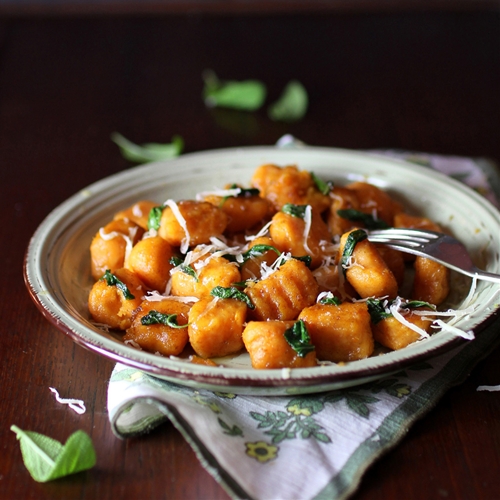 Sweet Potato Gnocchi with Burnt Butter & Sage Sauce recipe Chefthisup