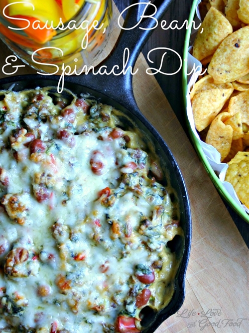 Sausage, Bean, and Spinach Dip recipe Chefthisup