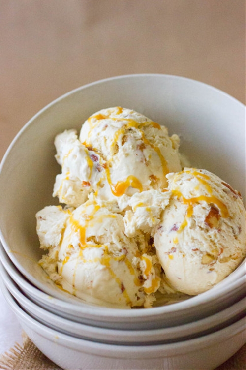 Salted Caramel & Roasted Almond Ice Cream recipe Chefthisup