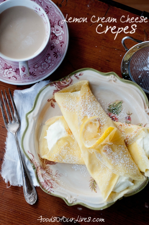 Lemon Cream Cheese Crepes recipe Chefthisup