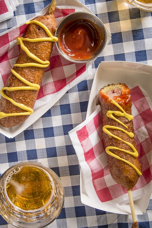 Corn Dogs & Batter Hush Puppies recipe Chefthisup