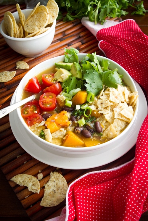 Black Bean, Sweet Potato, and Red Quinoa Soup recipe Chefthisup