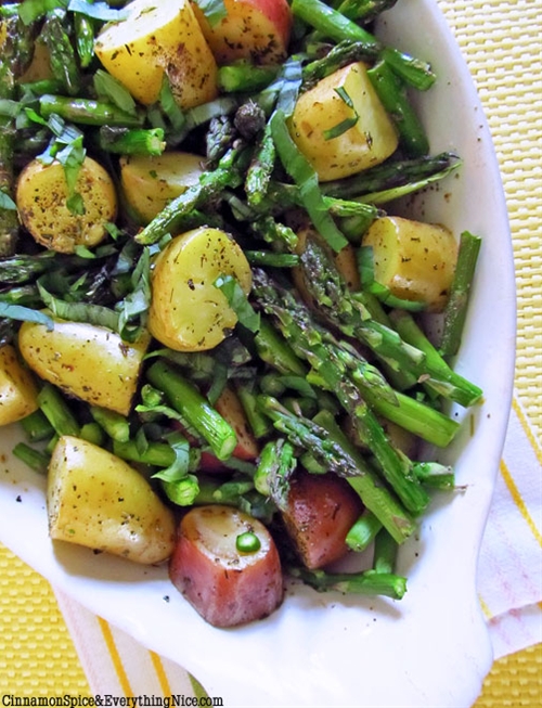 Roasted New Potatoes and Asparagus recipe Chefthisup