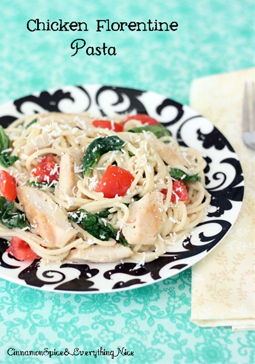 Chicken Florentine Spaghetti recipe Chefthisup