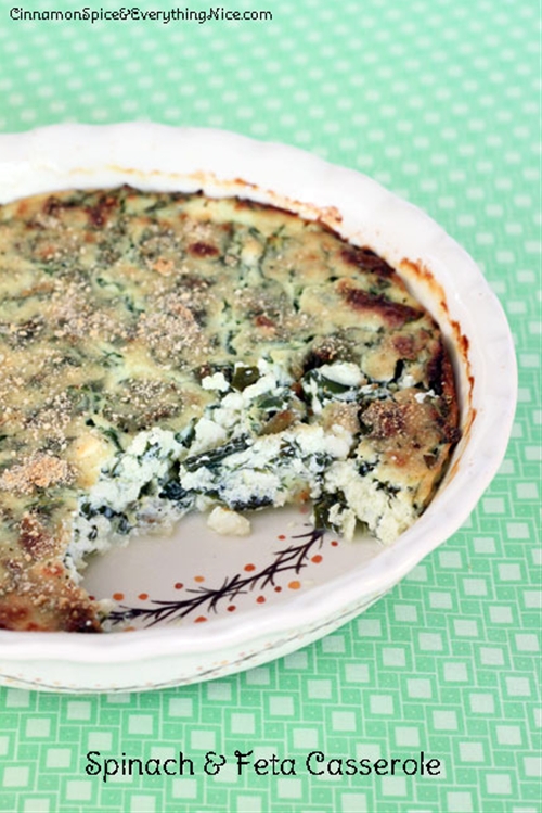 Spinach and Feta Casserole recipe Chefthisup