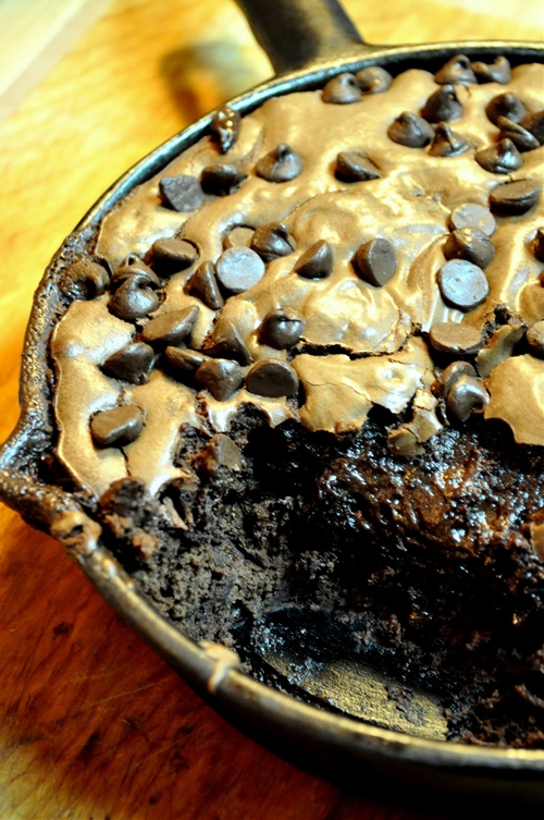 Cast Iron Skillet Brownies recipe Chefthisup