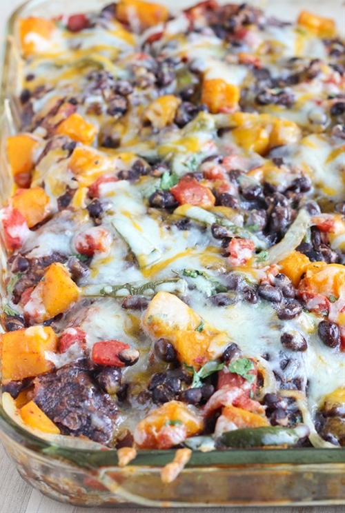 Roasted Butternut Squash Enchilada Casserole recipe Chefthisup