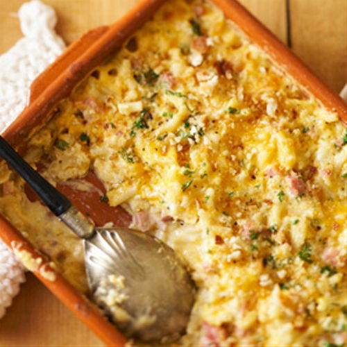 Creamy MacaroniandCheese Ham Bake recipe Chefthisup