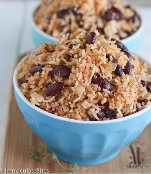 Caribbean Rice and Beans recipe Chefthisup