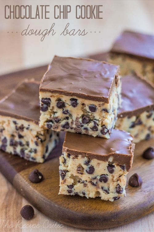 Chocolate Chip Cookie Dough Bars recipe Chefthisup
