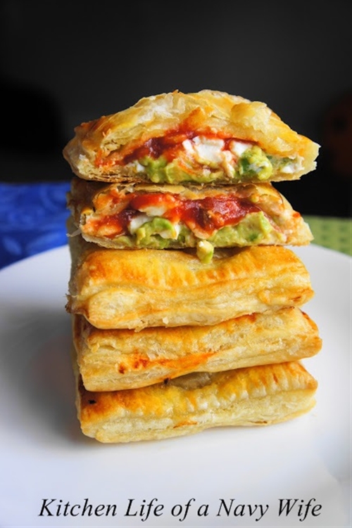 Avocado, Cream Cheese, and Salsa Pockets recipe Chefthisup