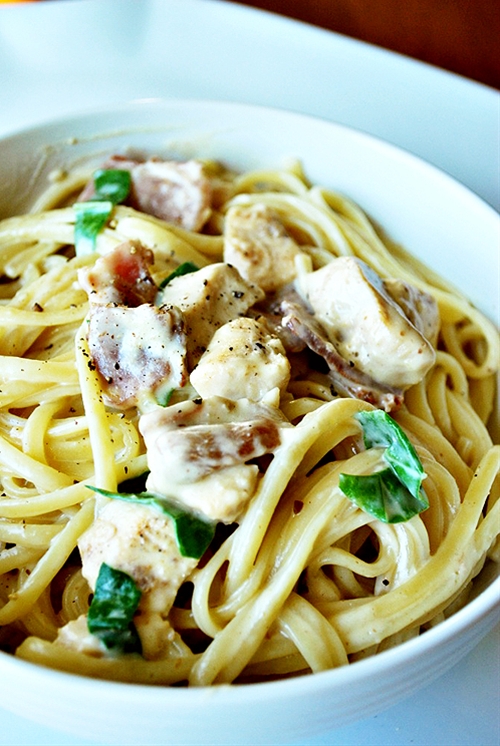 Chicken Carbonara with Spinach recipe Chefthisup