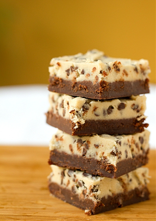 Chocolate Chip Cookie Dough Brownies recipe Chefthisup