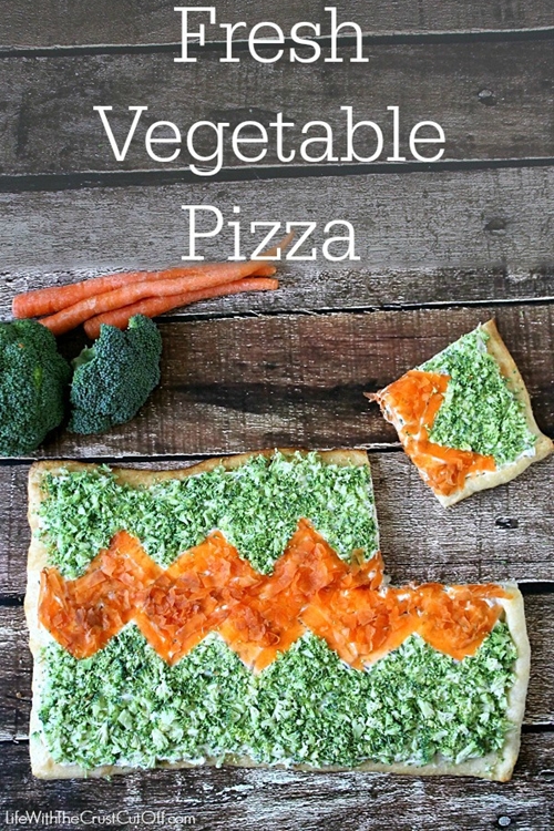 Fresh Vegetable Pizza with Philadelphia Cream Cheese recipe Chefthisup