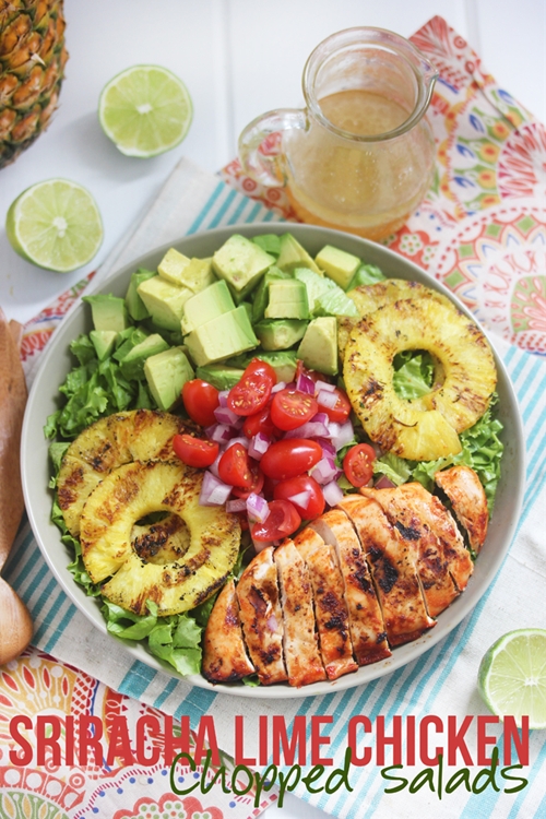 Sriracha Lime Chicken Chopped Salad recipe Chefthisup